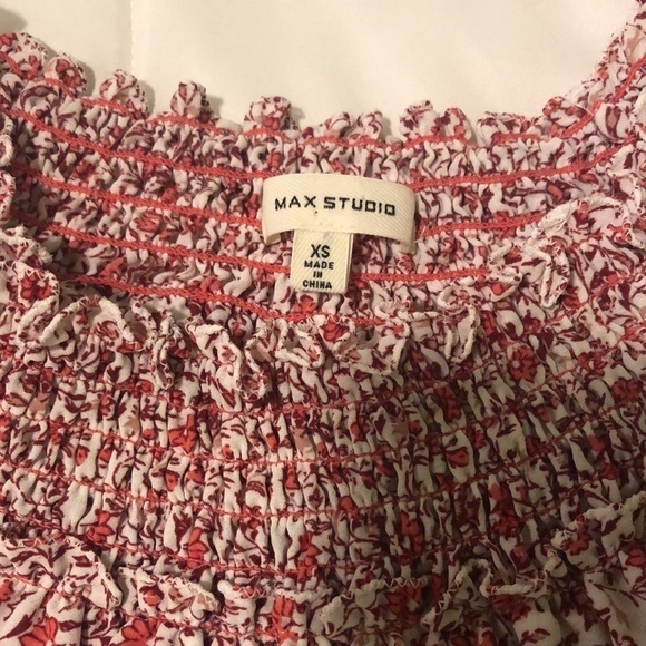 Max Studio open bell smock 3/4 length shirt - Picture 2 of 8